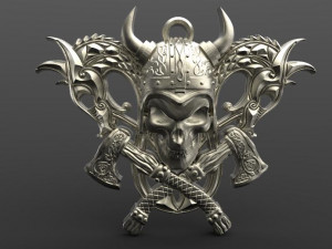 viking skull 6 3D 프린트 모델