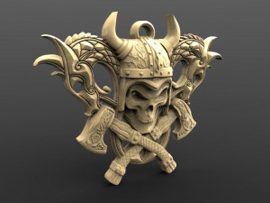 viking skull 6 3D 프린트 모델