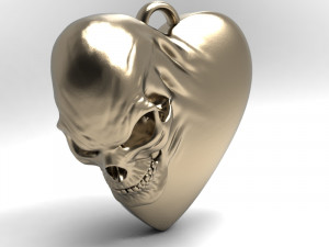 skull heart Modelo de impresión 3D