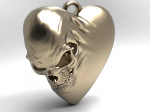 skull heart 3D Print Model