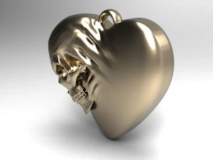 skull heart 3D Print Model