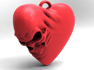skull heart Modelo de impresión 3D