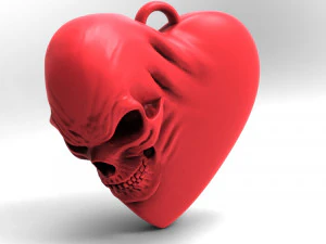 skull heart 3D Print Model