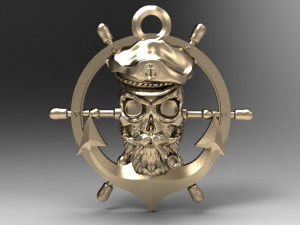 captain pirate skull 3D Print Model