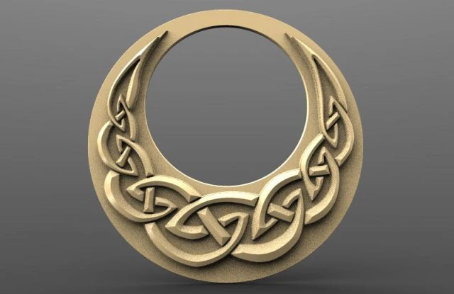 celtic moon bas-relief cnc 3D Print Model .c4d .max .obj .3ds .fbx .stl .blend 