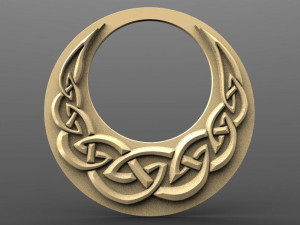 celtic moon bas-relief cnc 3D Print Model