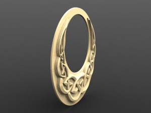 celtic moon bas-relief cnc Model Cetak 3D
