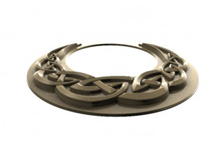 celtic moon bas-relief cnc Model Cetak 3D