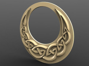 celtic moon bas-relief cnc Model Cetak 3D