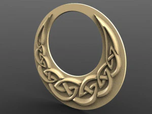 celtic moon bas-relief cnc 3D Print Model