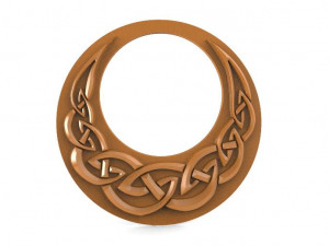celtic moon bas-relief cnc Model Cetak 3D