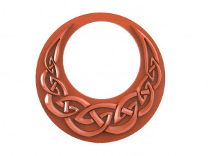 celtic moon bas-relief cnc Model Cetak 3D