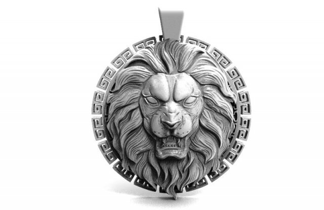 lion head pendant 3Dモデル .c4d .max .obj .3ds .fbx .stl .blend 