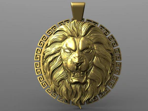 lion head pendant 3D Model