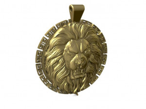 lion head pendant 3Dモデル