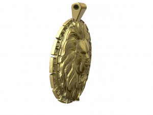 lion head pendant 3Dモデル