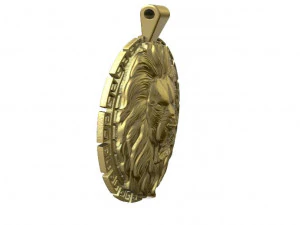 lion head pendant 3D Model