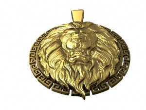 lion head pendant 3Dモデル