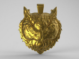 owl head pendant Model do druku 3D