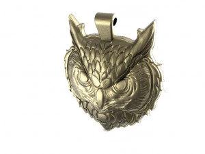 owl head pendant 3D Print Model