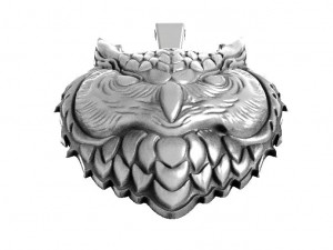 owl head pendant 3D-printmodel