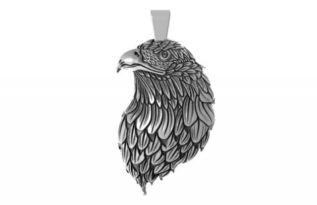 eagle head ppendant 3D 프린트 모델 .c4d .max .obj .3ds .fbx .stl .blend