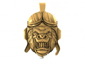 gorilla biker 3D Baskı Modeli