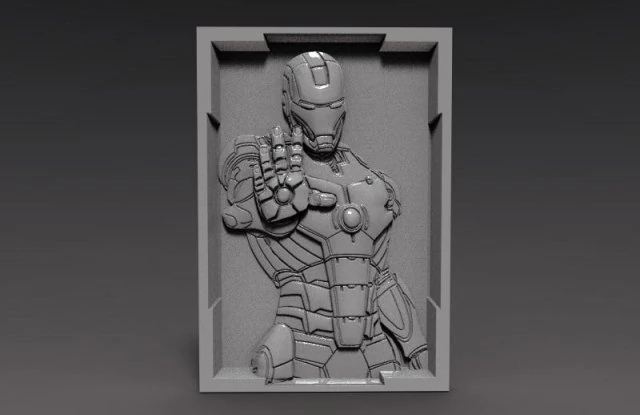 iron man bas-relief cnc 3D Print Model .c4d .max .obj .3ds .fbx .stl .blend 