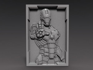 iron man bas-relief cnc 3D Print Model