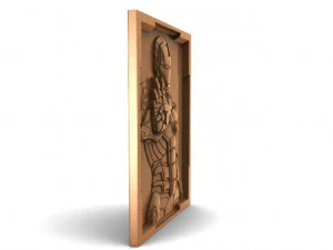 iron man bas-relief cnc 3D Print Model
