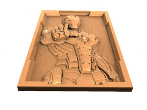 iron man bas-relief cnc 3D प्रिंट मॉडल