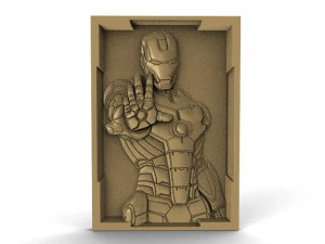 iron man bas-relief cnc 3D Print Model