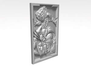 wolverine bas-relief cnc Model Cetak 3D