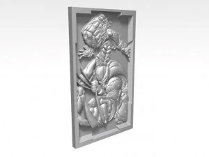 wolverine bas-relief cnc 3D Print Model