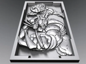 wolverine bas-relief cnc 3D Print Model