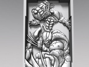 wolverine bas-relief cnc Model Cetak 3D