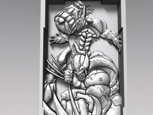 wolverine bas-relief cnc 3D Print Model