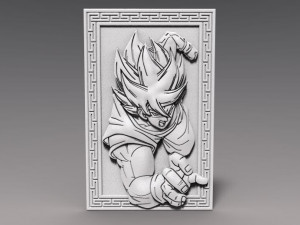 goku dragon ball bas-relief cnc 3D Print Model