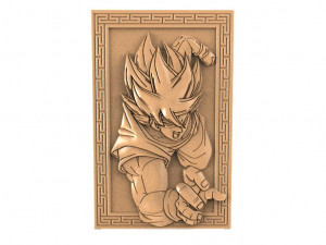 goku dragon ball bas-relief cnc 3D Baskı Modeli