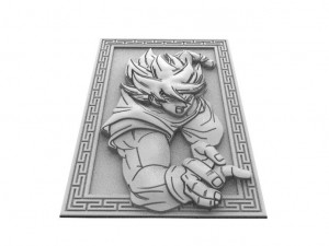 goku dragon ball bas-relief cnc 3D Baskı Modeli