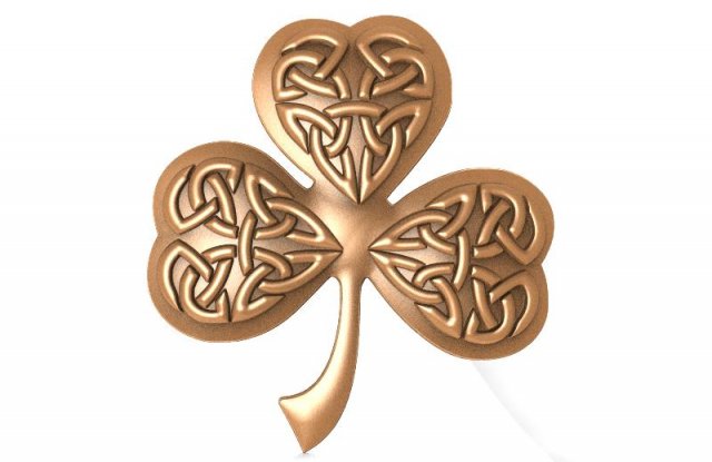 celtic clover ornament cnc 3D Print Model .c4d .max .obj .3ds .fbx .stl .blend 