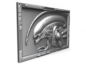 alien bas-relief cnc 3D प्रिंट मॉडल
