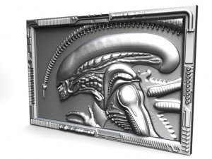 alien bas-relief cnc 3D प्रिंट मॉडल