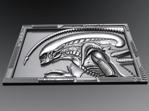 alien bas-relief cnc 3D प्रिंट मॉडल