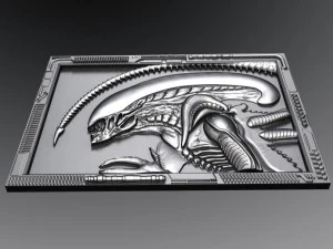 alien bas-relief cnc 3D Print Model