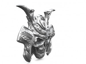 samurai skull Model Cetak 3D