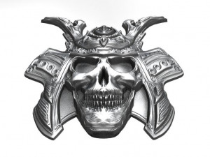 samurai skull Model Cetak 3D