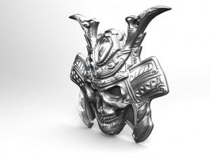 samurai skull Model Cetak 3D