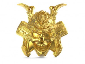 samurai skull Model Cetak 3D