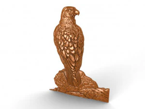 falcon bas-relief cnc 3D Print Model
